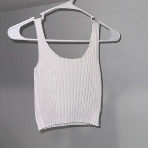 White ribbed tank